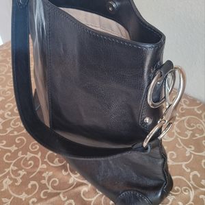 Black leather purse